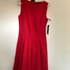 NEW Ralph Lauren Sleeveless Dress in Coral